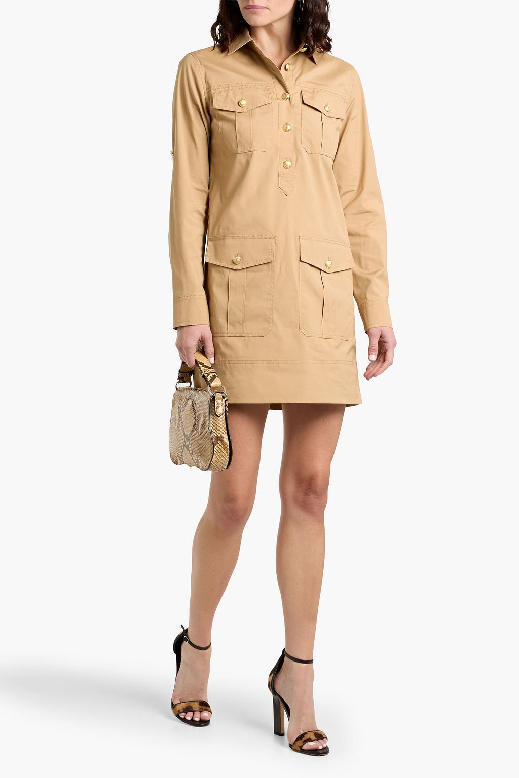 VERONICA BEARD Saude cotton-blend mini shirt dress