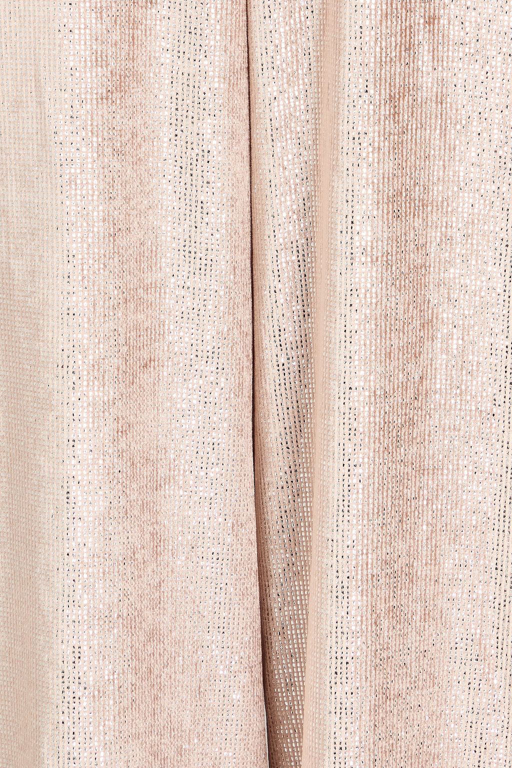 TEMPERLEY LONDON Larisa cropped belted metallic velvet jumpsuit