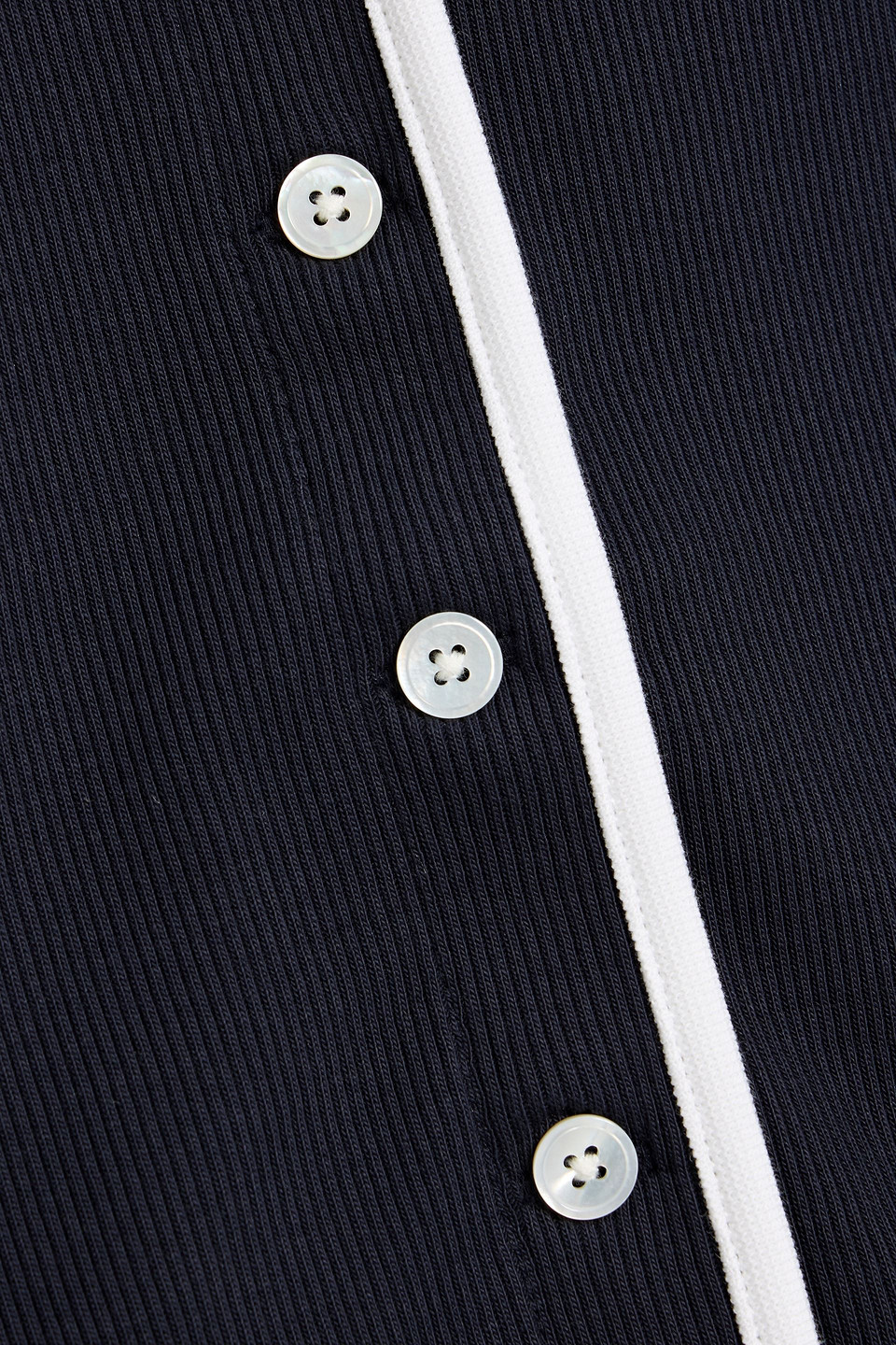 Veronica Beard Wilmer Ribbed Pima Cotton-blend Cardigan In Blue