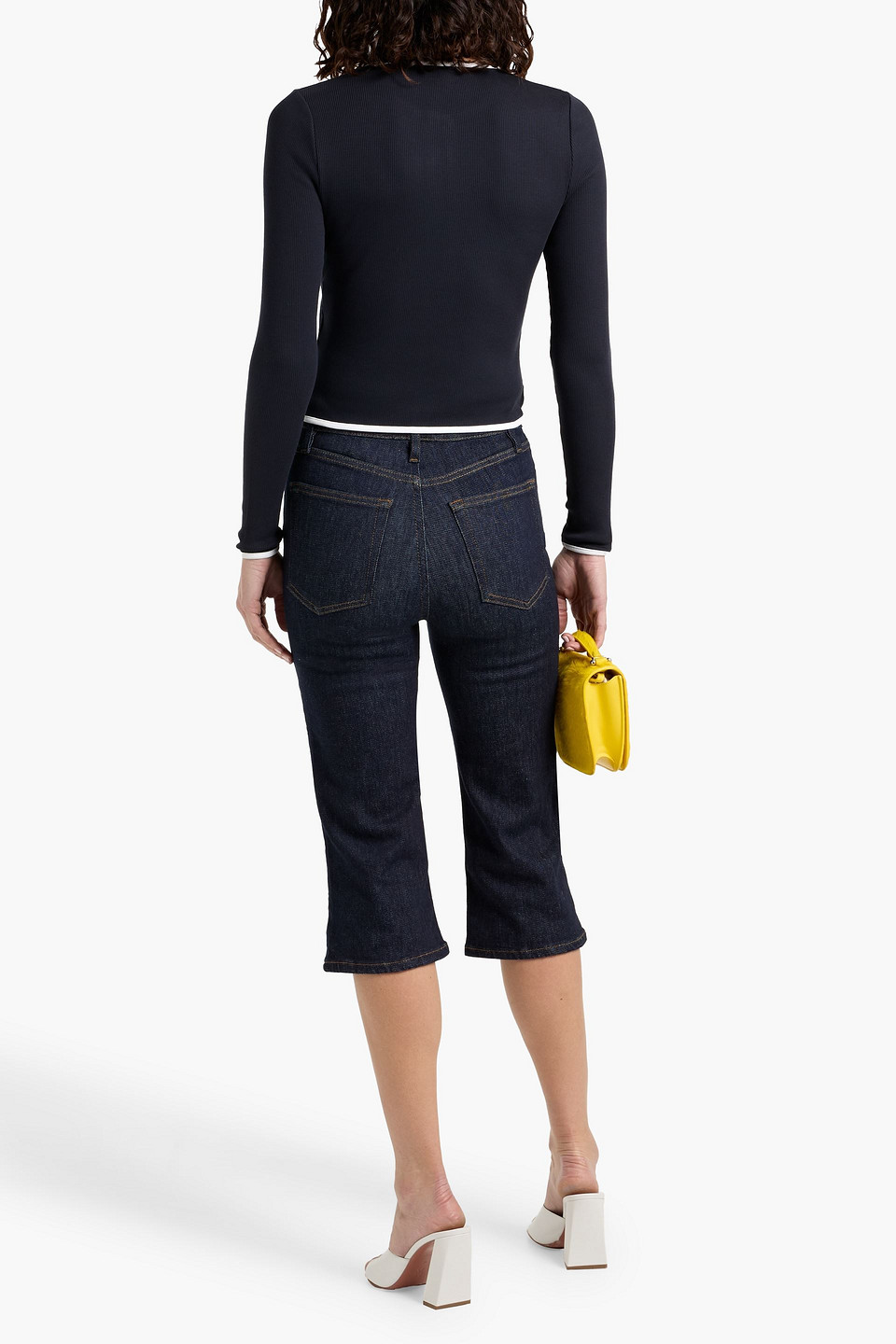 Veronica Beard Wilmer Ribbed Pima Cotton-blend Cardigan In Blue