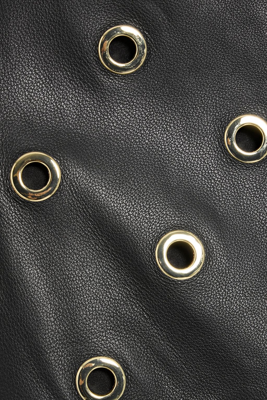 VERONICA BEARD Anderson eyelet-embellished leather skirt