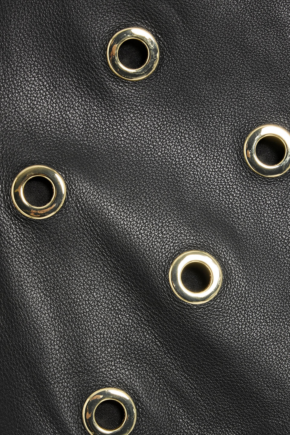 Veronica Beard Anderson Eyelet-embellished Leather Skirt In Multi