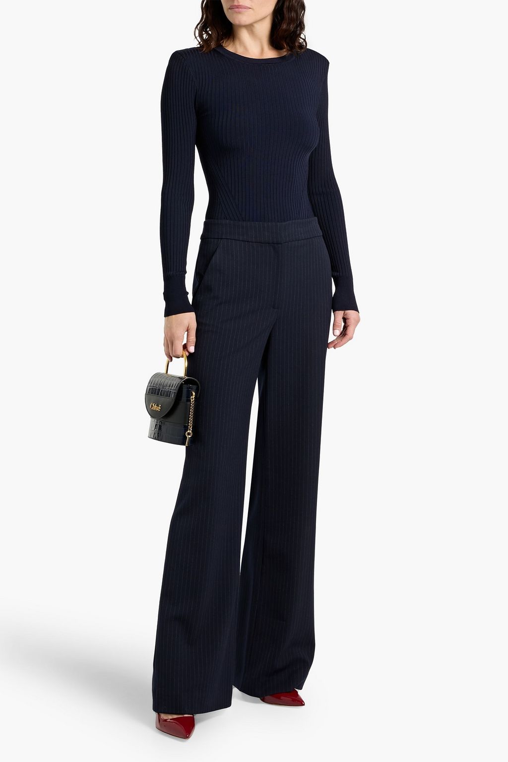 VERONICA BEARD Acara ribbed-knit sweater