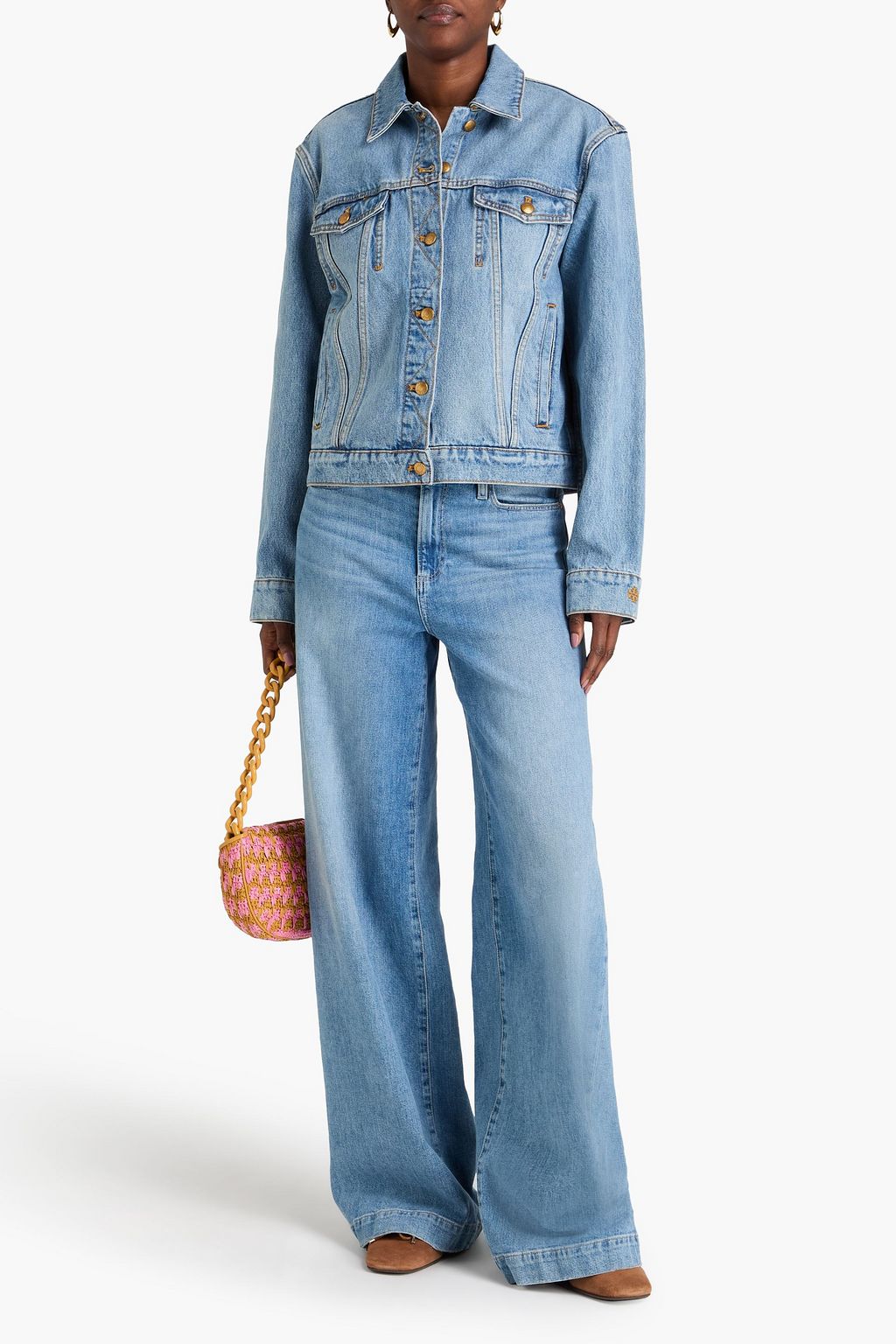 TORY BURCH Faded denim jacket