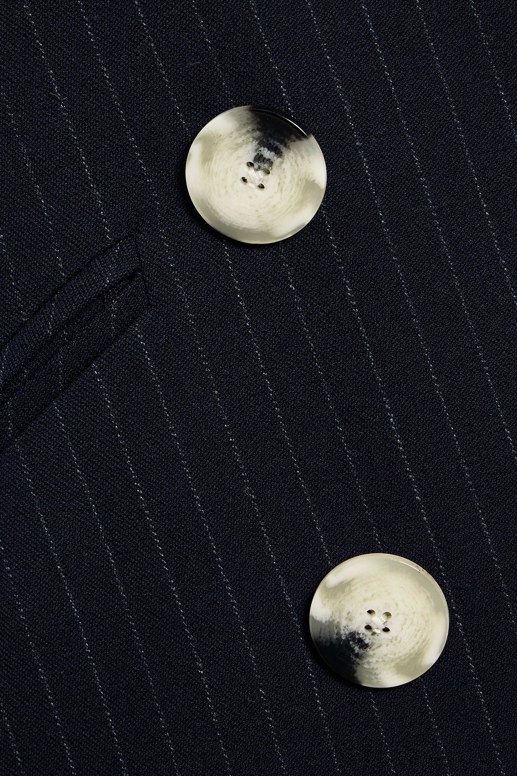 VERONICA BEARD Dale Dickey double-breasted pinstriped twill blazer