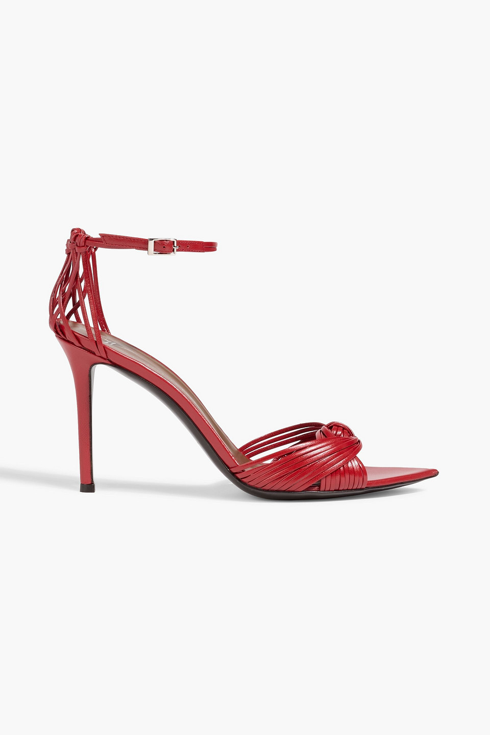 Giuseppe Zanotti Intriigo Knot 90 Leather Sandals In Brown