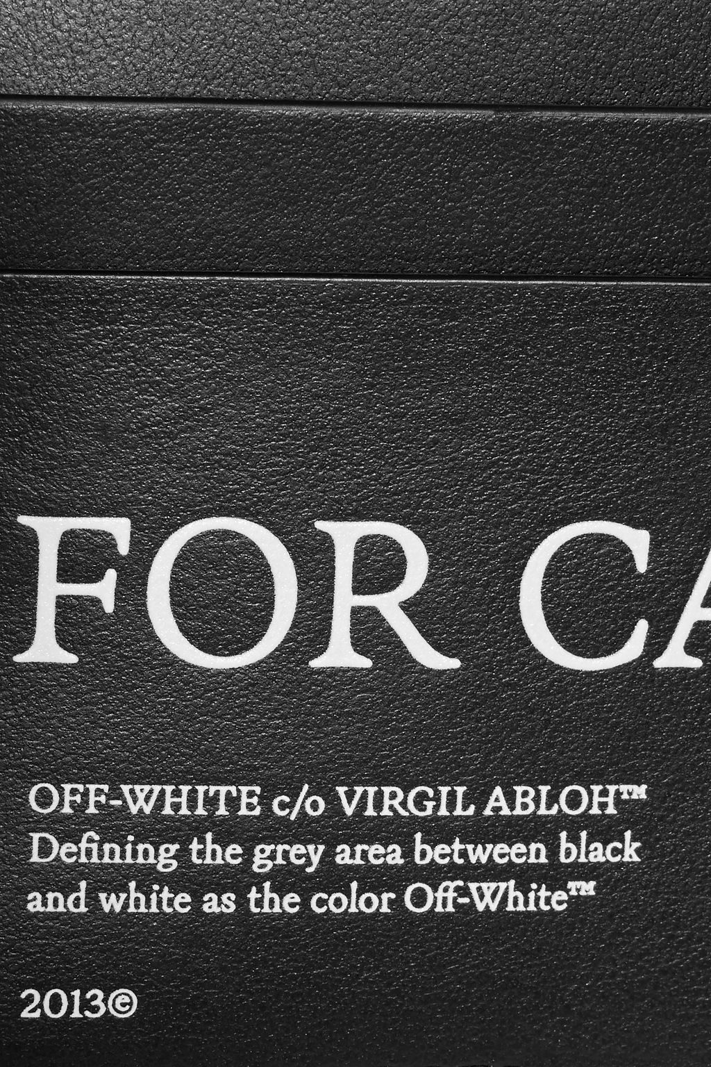 OFF-WHITE™ Quote Bookish printed leather cardholder