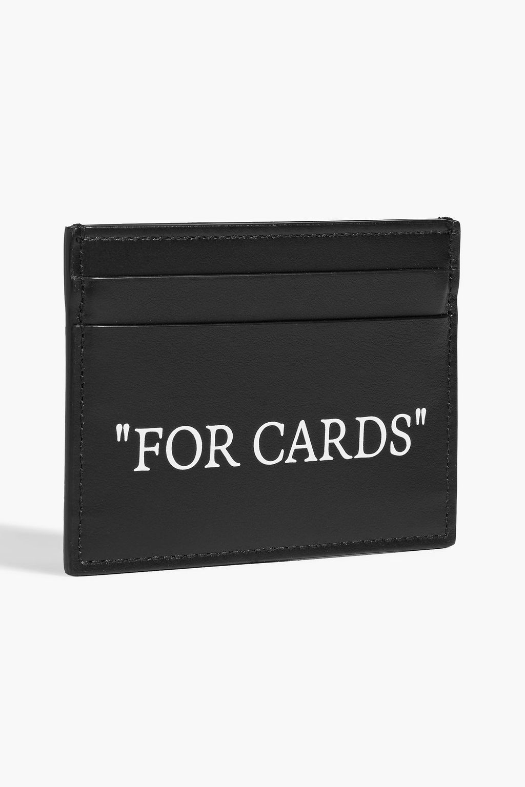 OFF-WHITE™ Quote Bookish printed leather cardholder