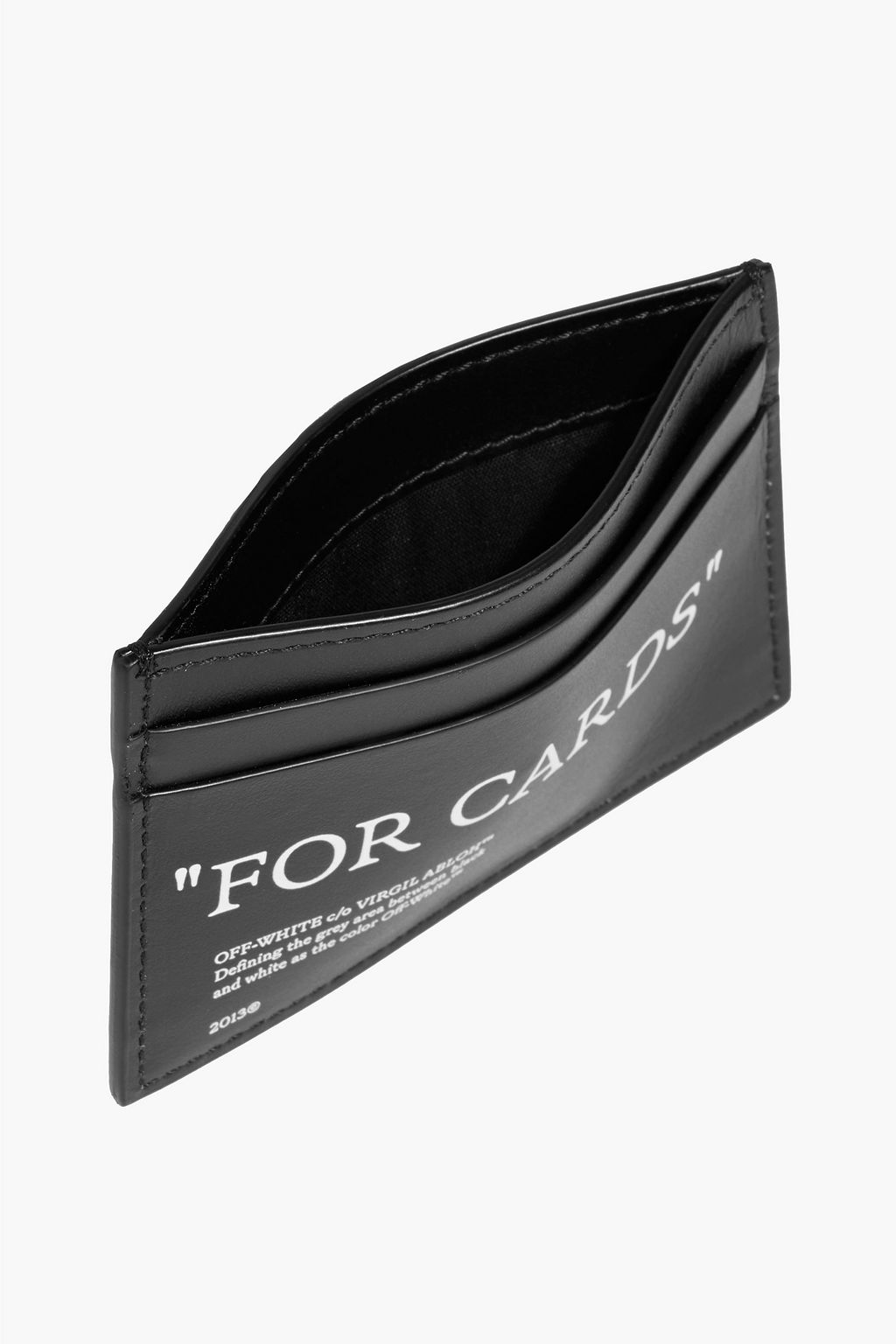 OFF-WHITE™ Quote Bookish printed leather cardholder