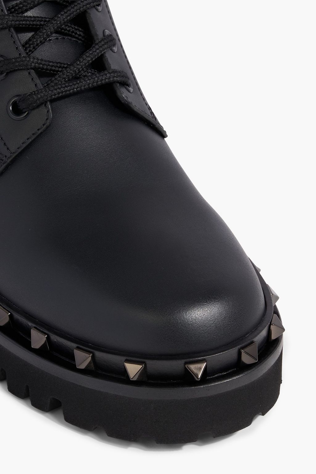 VALENTINO GARAVANI Rockstud M-Way leather combat boots