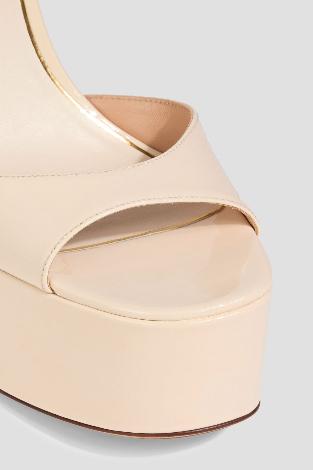 VALENTINO GARAVANI Tan-Go patent-leather platform sandals