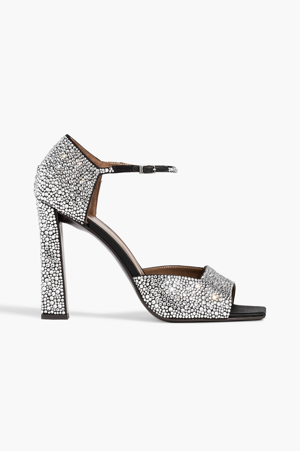 Giuseppe Zanotti Mya 105 Crystal-embellished Satin Sandals In Silver