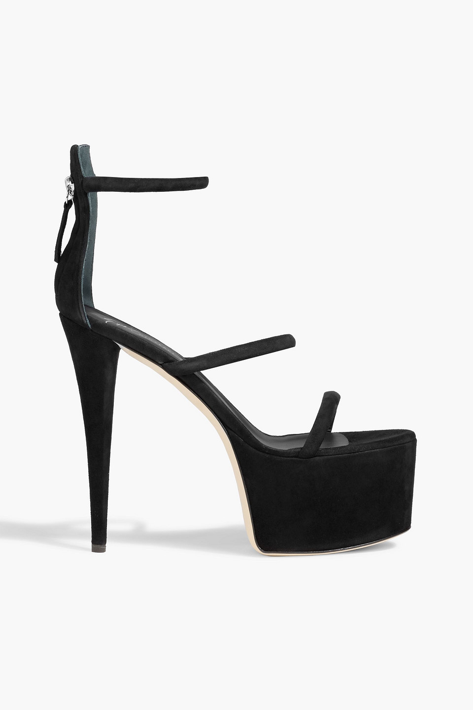 Giuseppe Zanotti Gz-aida Suede Platform Sandals In Black