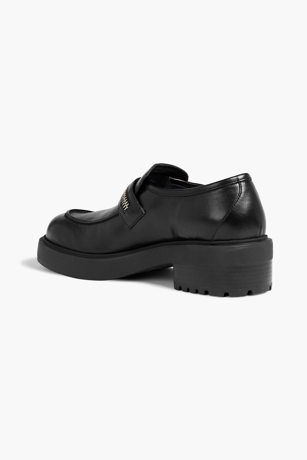 GIUSEPPE ZANOTTI Murphie zip-detailed leather loafers