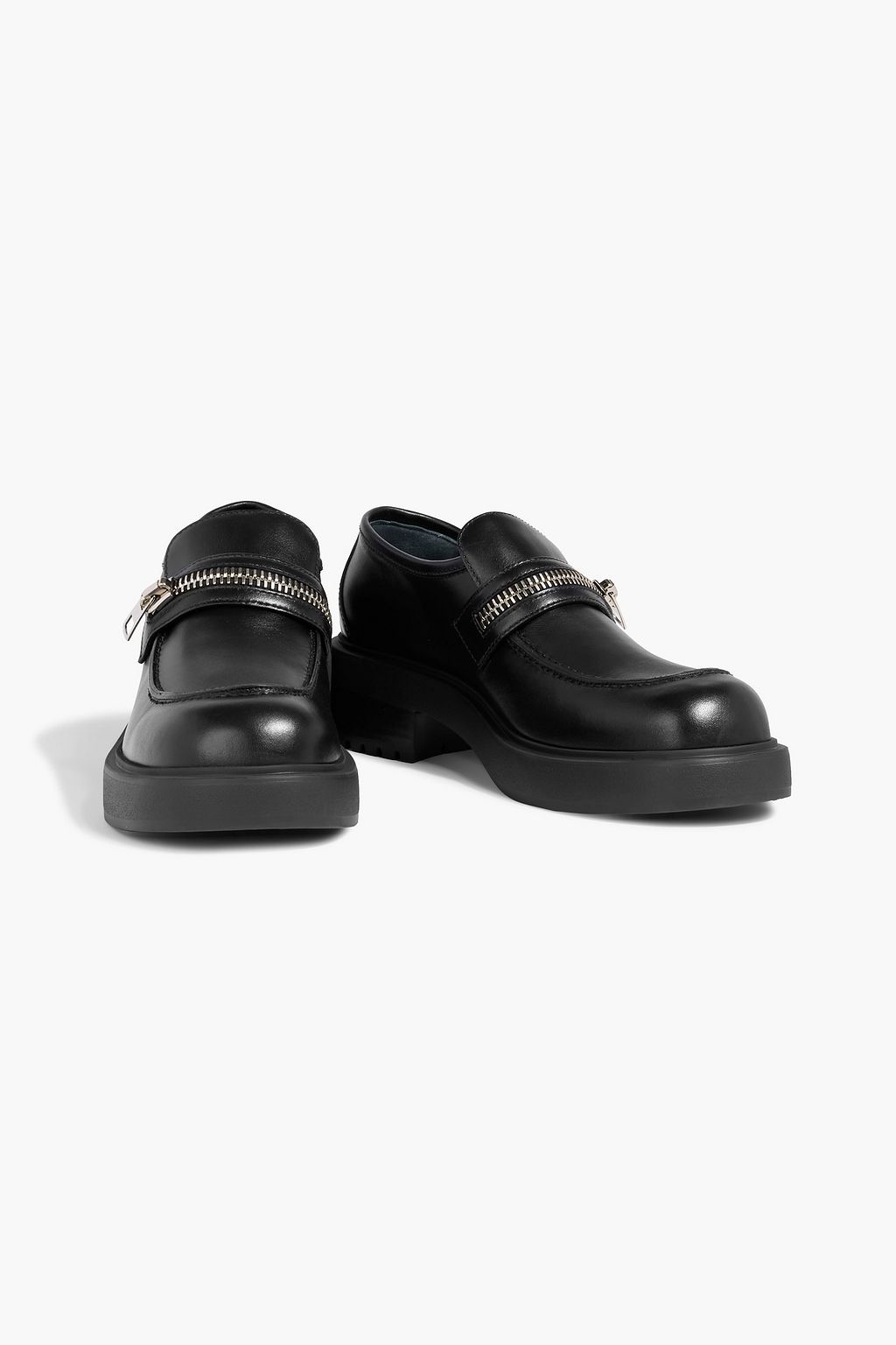 GIUSEPPE ZANOTTI Murphie zip-detailed leather loafers
