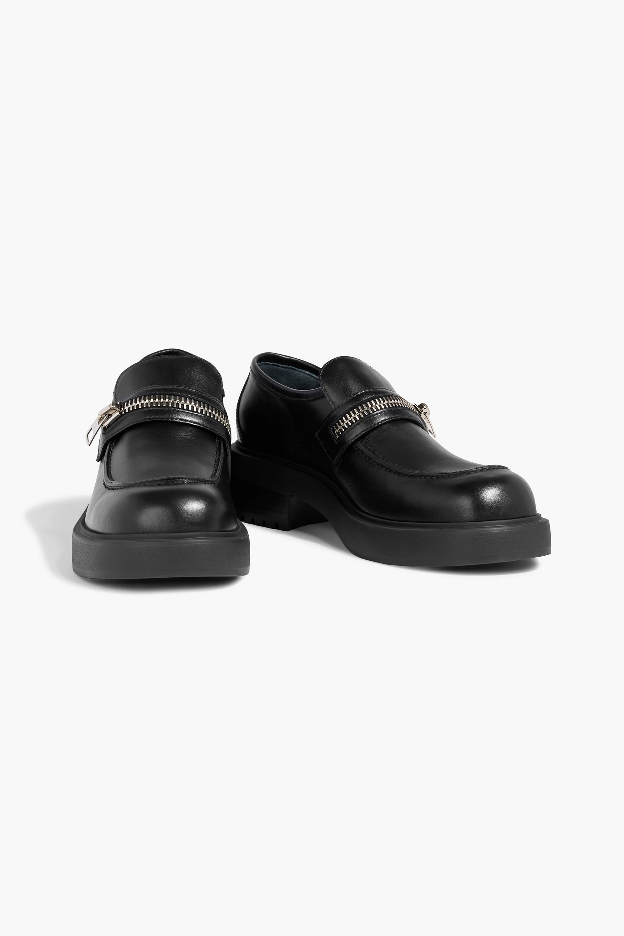 Giuseppe Zanotti - Murphie zip-detailed leather loafers | Plush