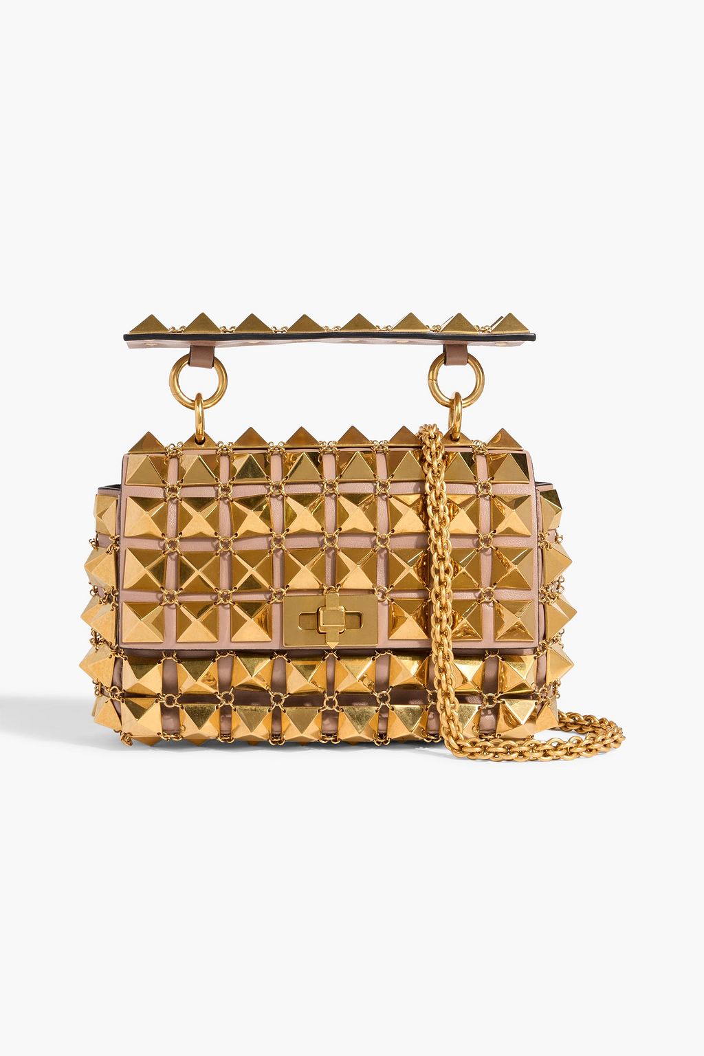 VALENTINO GARAVANI Roman Stud embellished leather tote | THE OUTNET