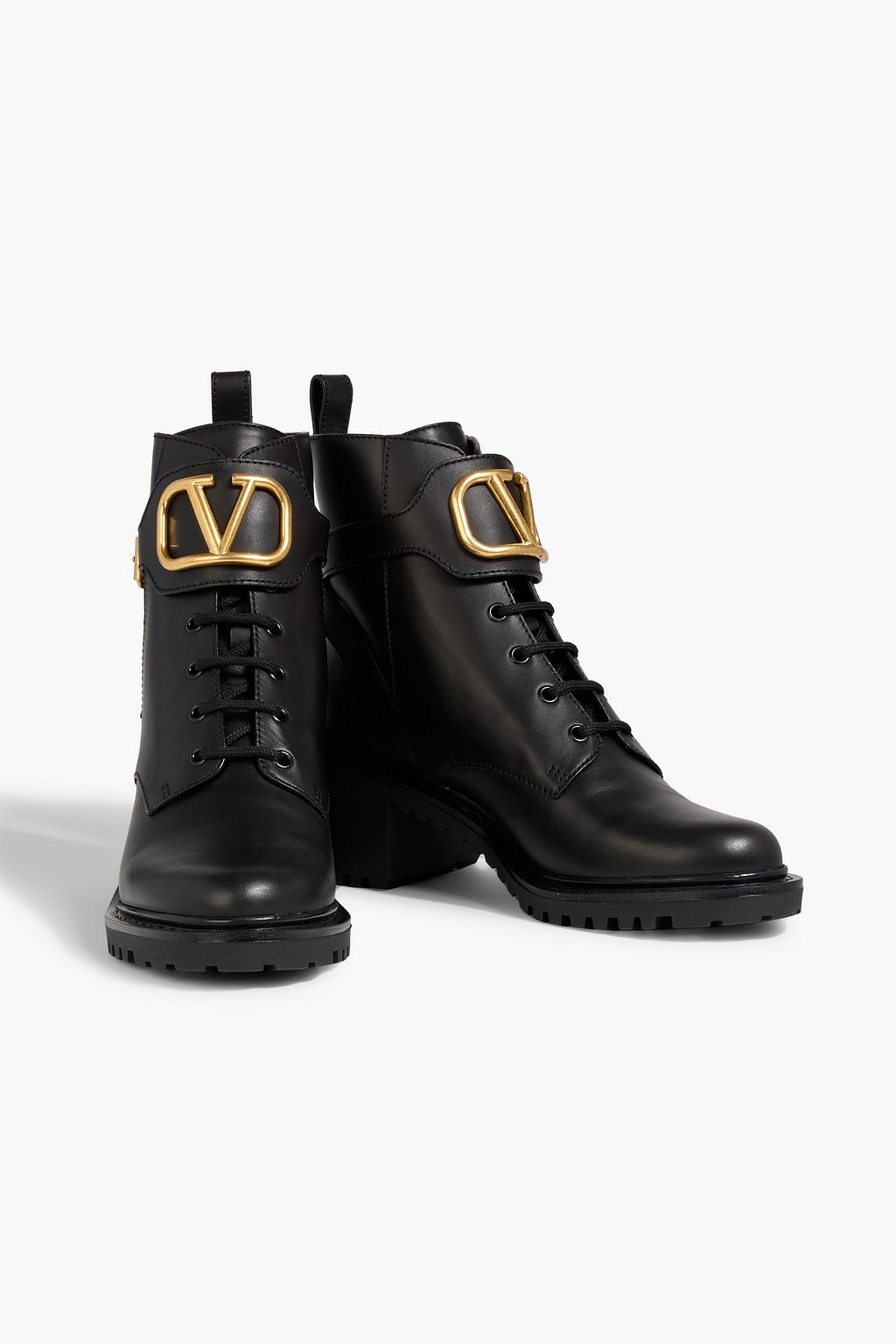 VALENTINO GARAVANI VLOGO leather combat boots