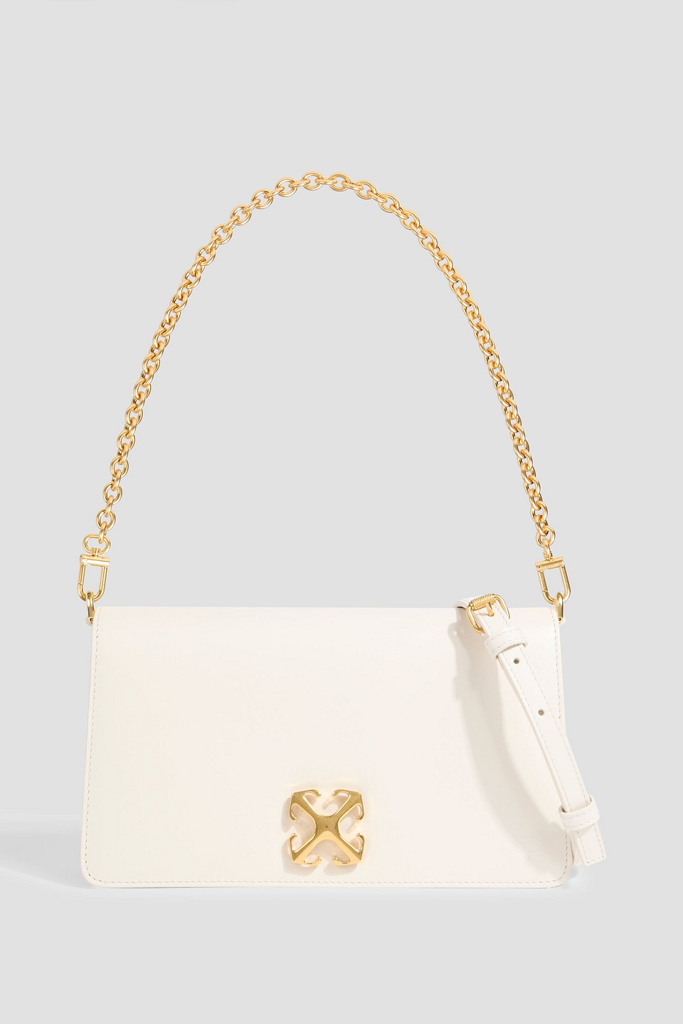 Off-white Jitney 17 Leather Shoulder Bag In White