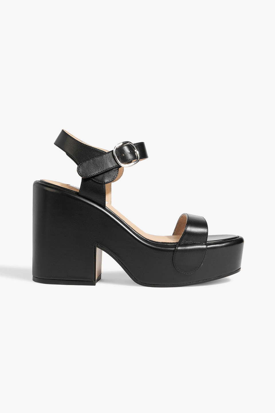 Gabriela Hearst Iris Leather Platform Sandals In Black