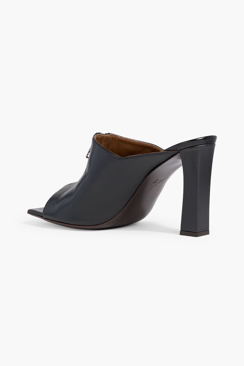 GIUSEPPE ZANOTTI Oraine 90 zip-detailed leather mules