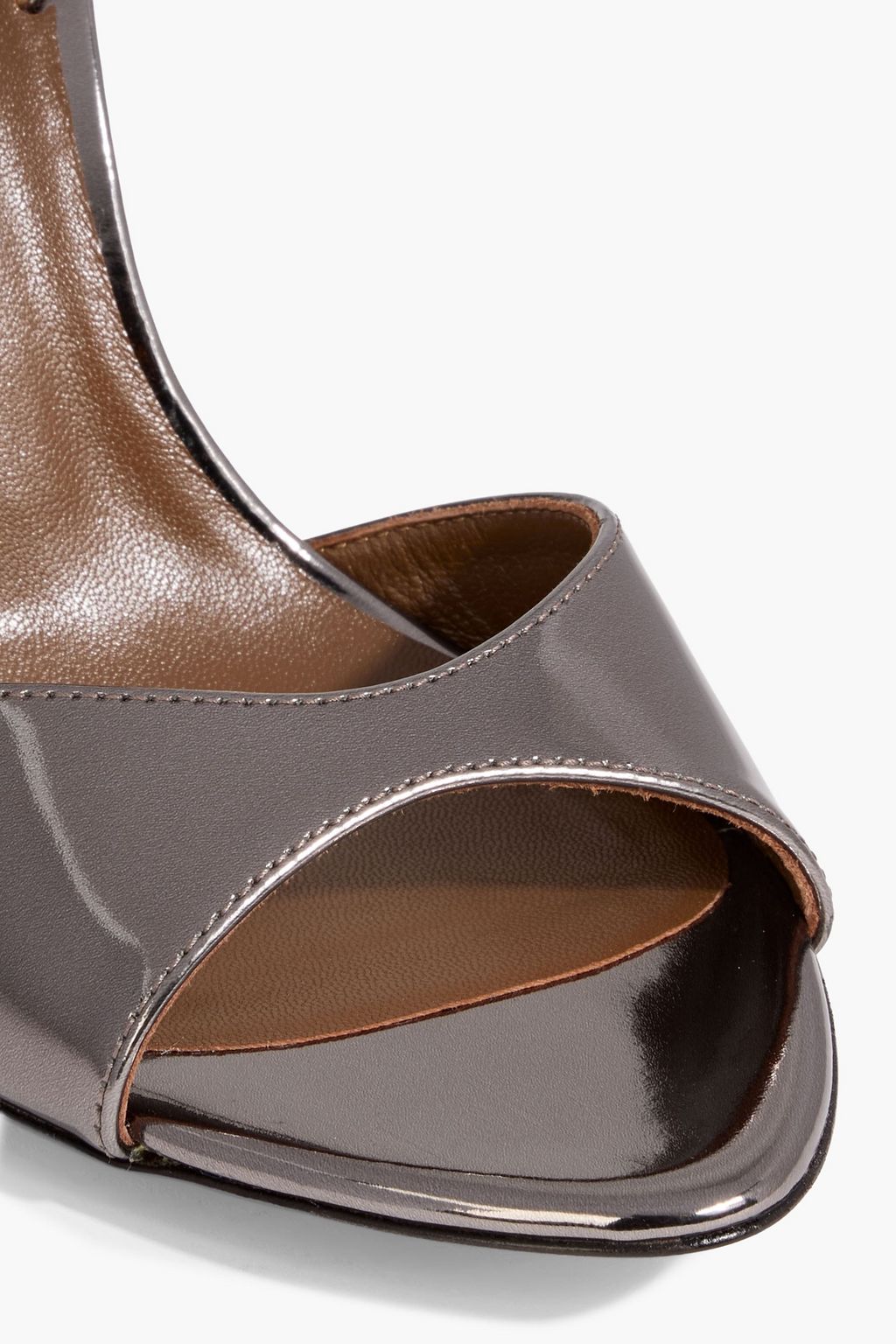 GIUSEPPE ZANOTTI Clandestino 90 mirrored-leather slingback sandals