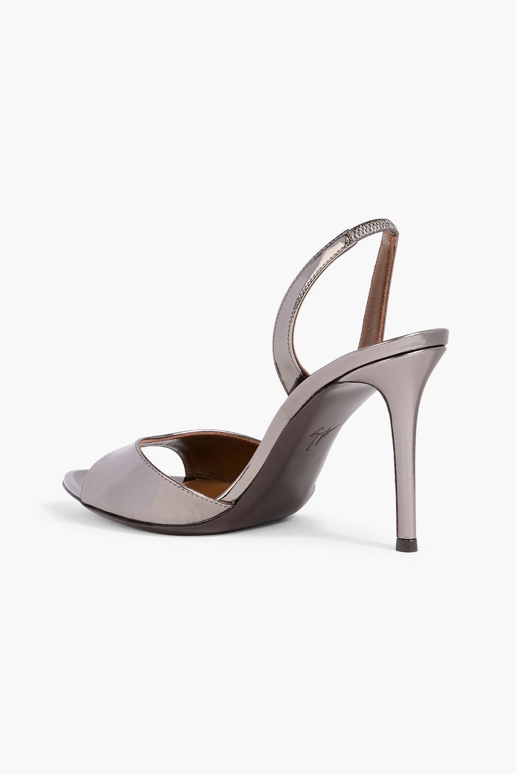GIUSEPPE ZANOTTI Clandestino 90 mirrored-leather slingback sandals