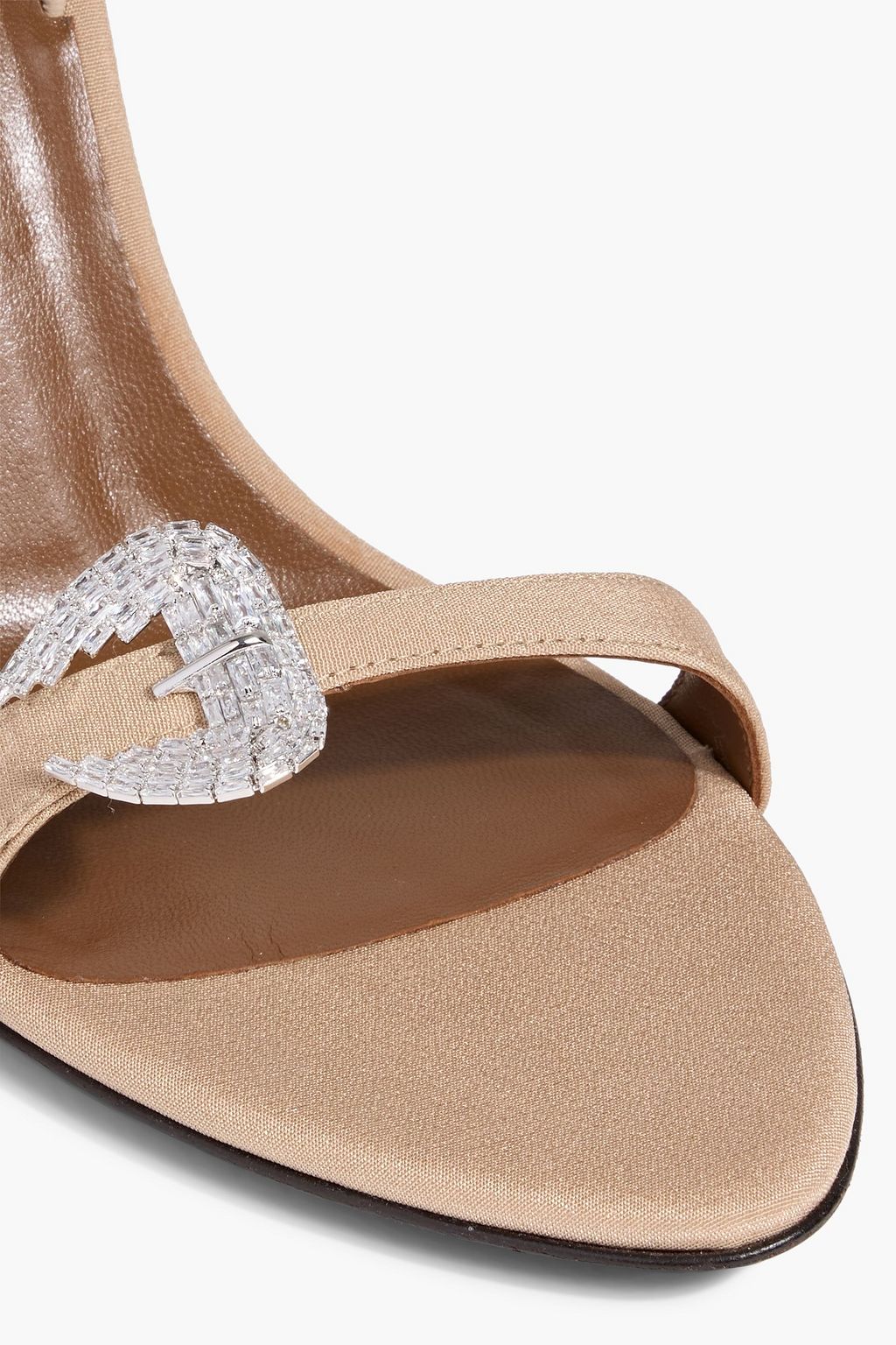 GIUSEPPE ZANOTTI Marielena 90 crystal-embellished satin slingback sandals