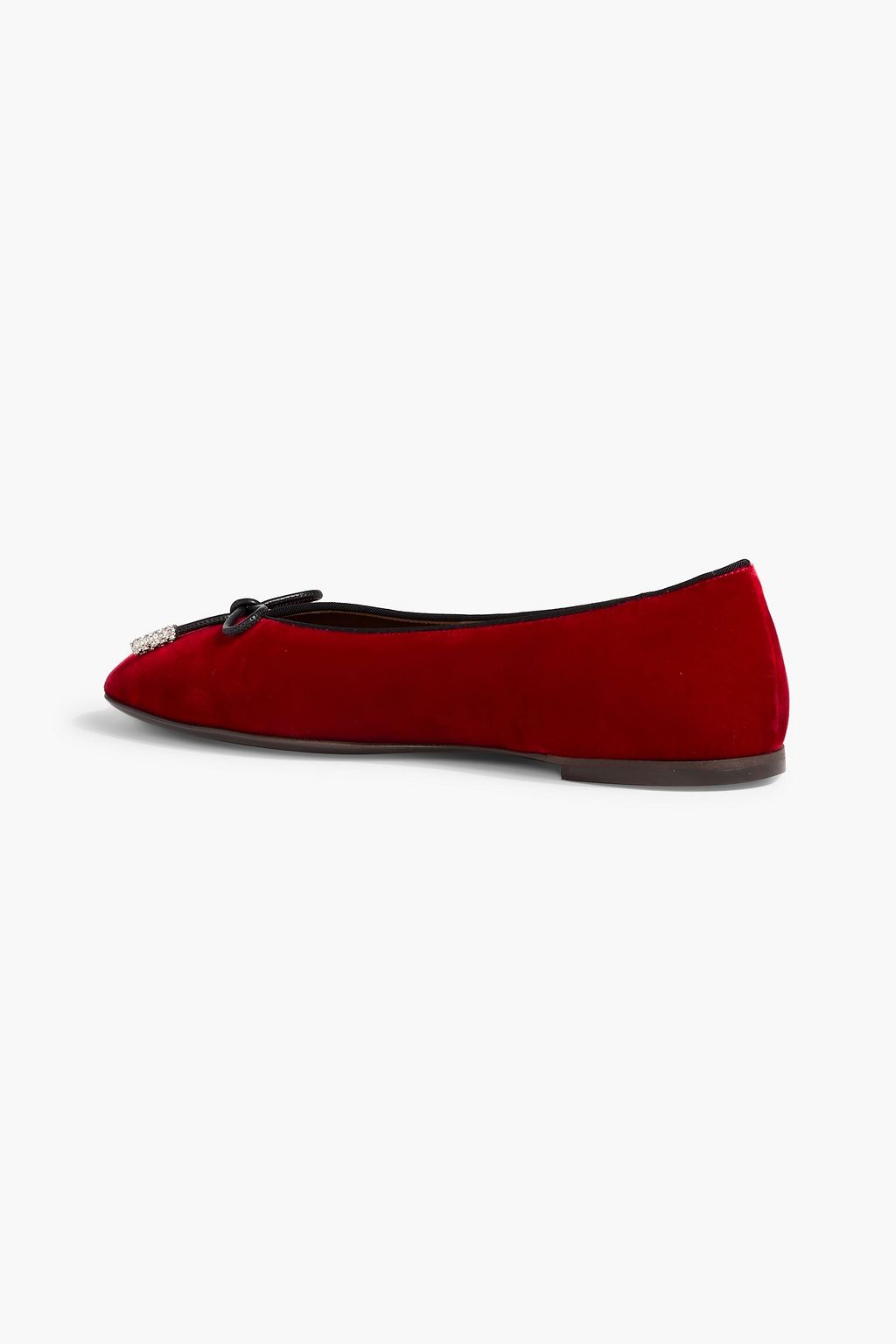 GIUSEPPE ZANOTTI Veronica 5 bow-detailed velvet ballet flats