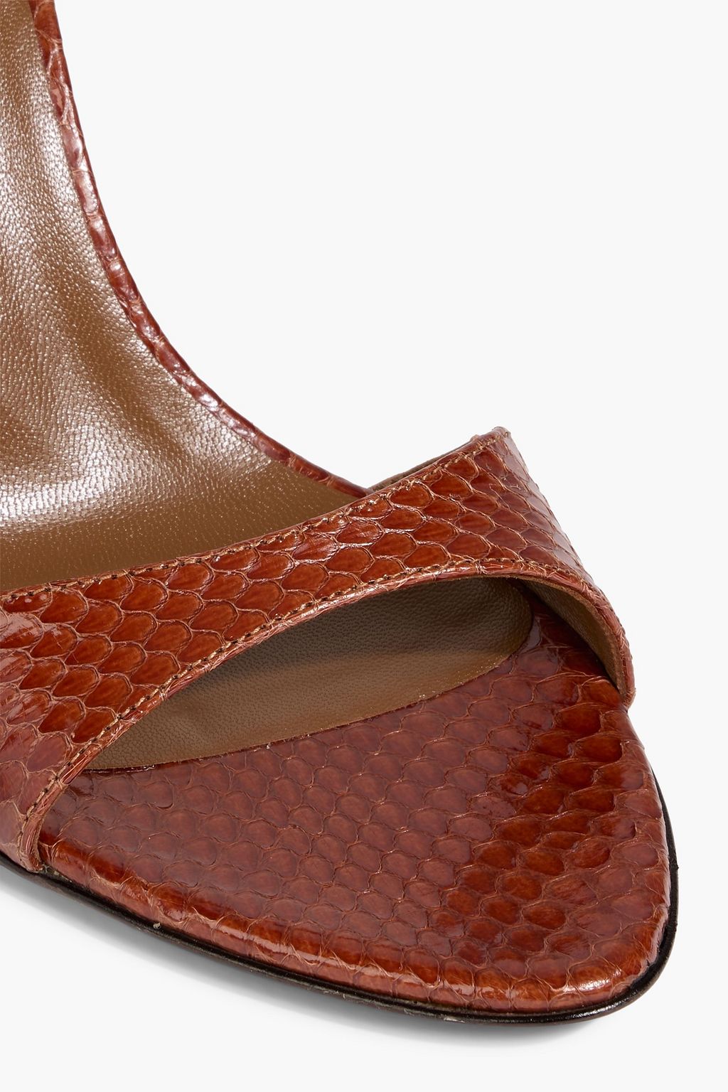 GIUSEPPE ZANOTTI Lilibeth 90 snake-effect leather slingback sandals