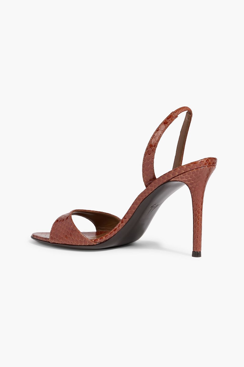GIUSEPPE ZANOTTI Lilibeth 90 snake-effect leather slingback sandals