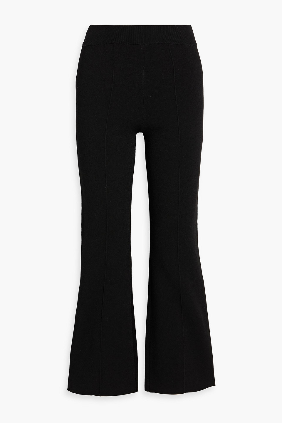 veronica beard - bray stretch-knit flared pants - black - xs