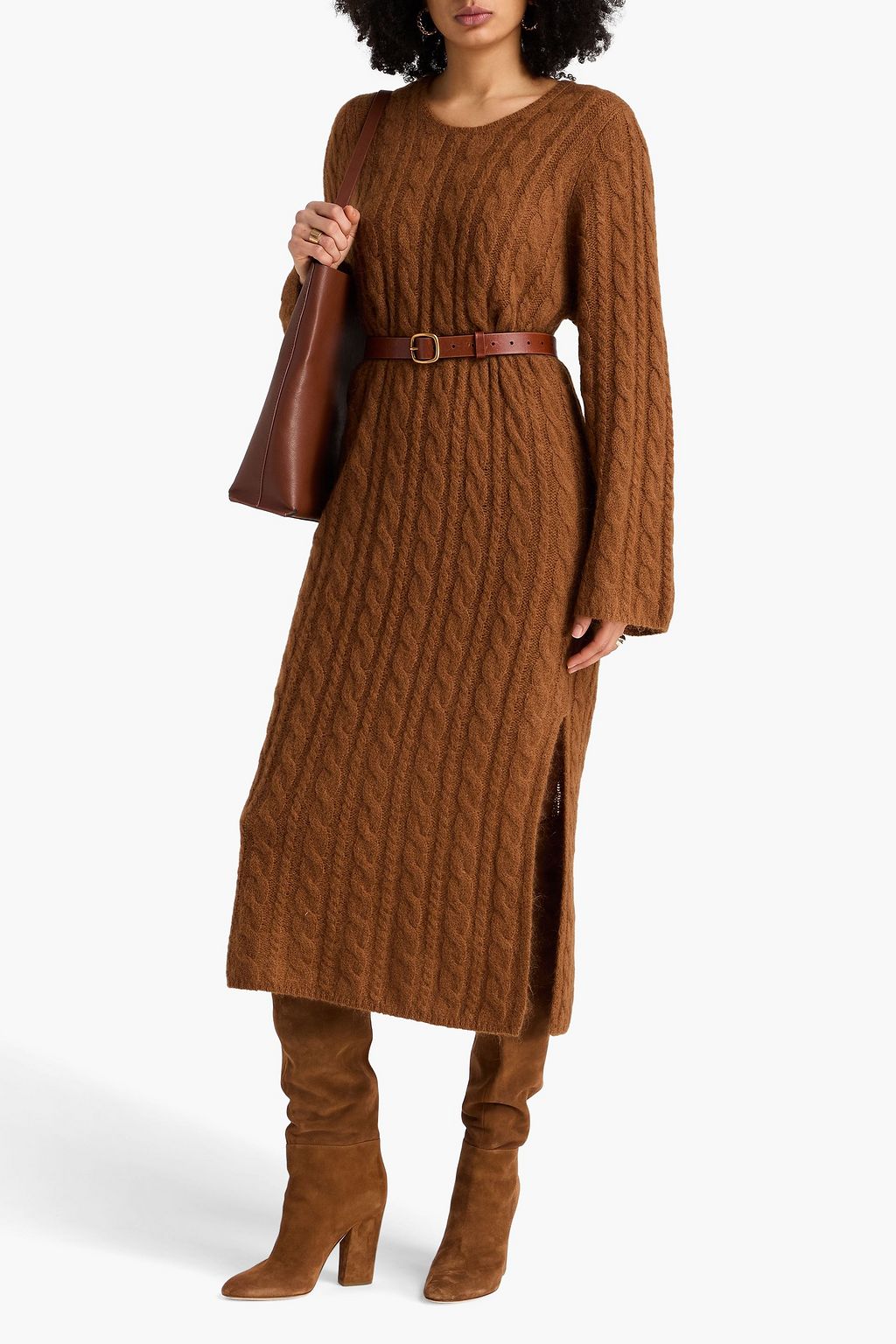 BY MALENE BIRGER Lovella cable-knit wool-blend midi dress