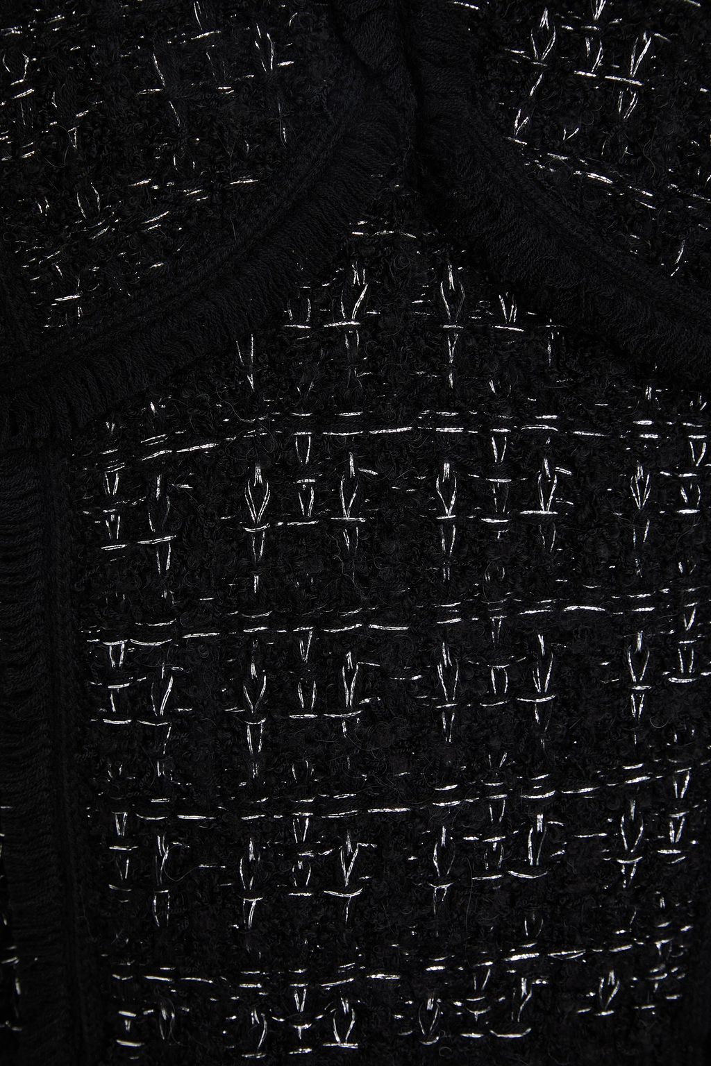 SIMKHAI 메탈릭 부클레 트위드 뷔스티에 탑