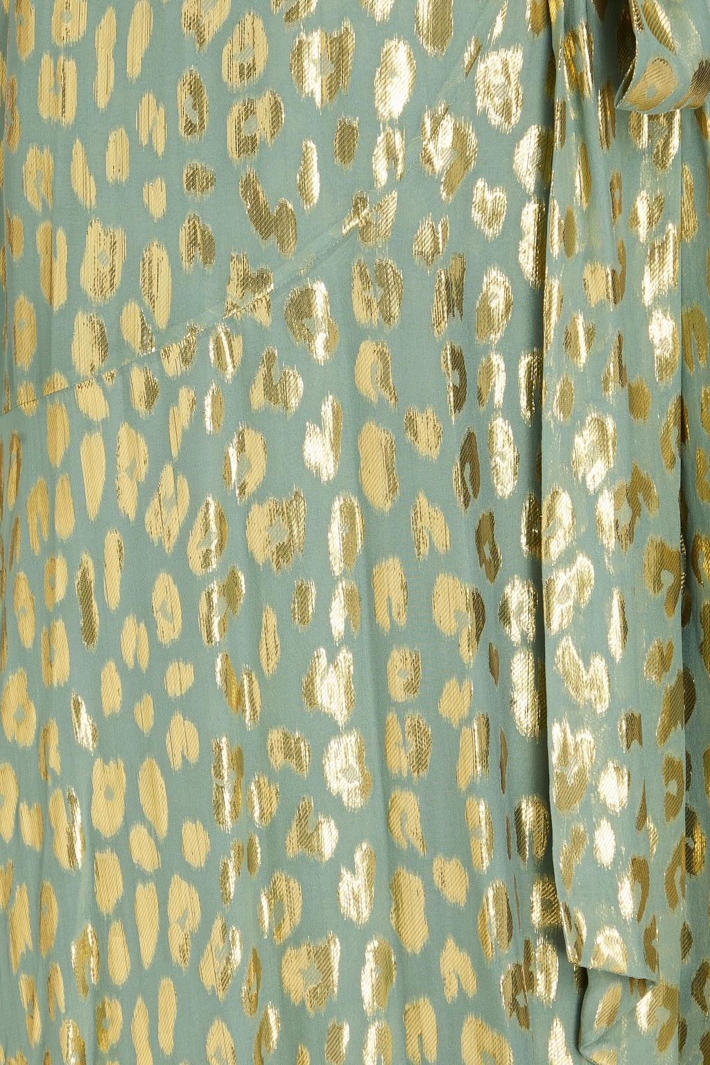 TEMPERLEY LONDON Kyra metallic fil coupé georgette maxi wrap dress