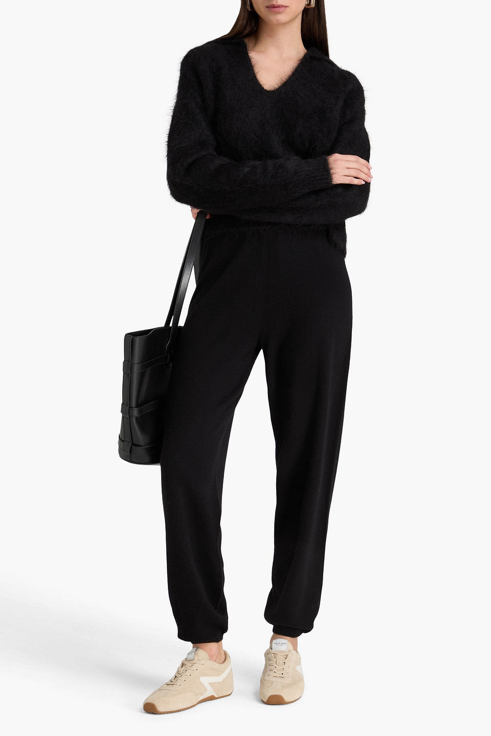  Tory Sport - Track Pants Aus Kaschmir - Schwarz - Xs 