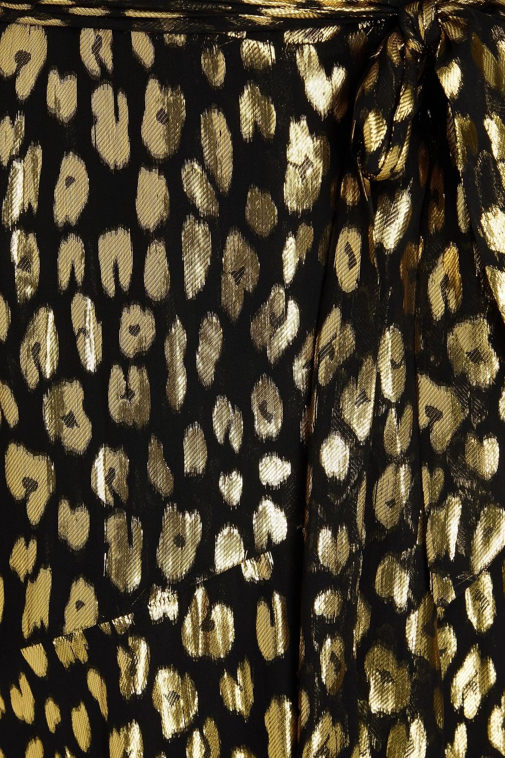 TEMPERLEY LONDON Kyra metallic fil coupé georgette maxi wrap dress