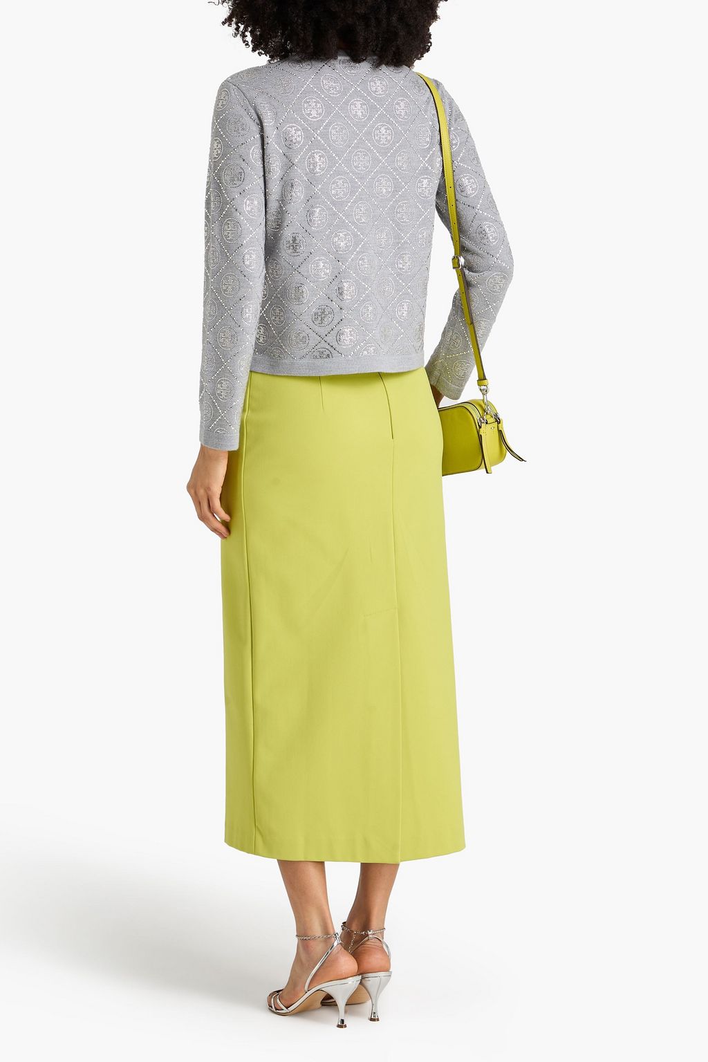 TORY BURCH Kendra embellished merino wool cardigan