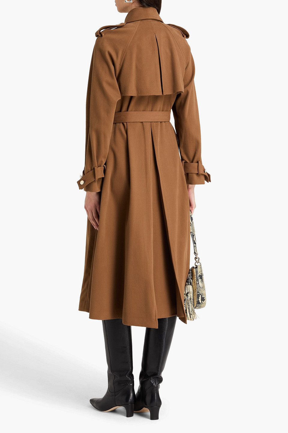  Temperley London - Trenchcoat „javier“ Aus Twill Aus Einer Baumwoll-wollmischung Mit Gürtel - Braun - S 