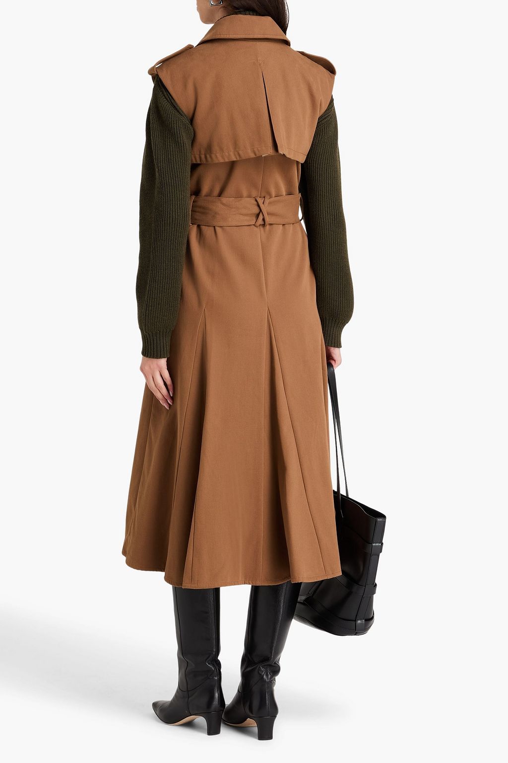 TEMPERLEY LONDON فيست "خافيير" من التويل المصنوع من مزيج الصوف والقطن مزود بحزام