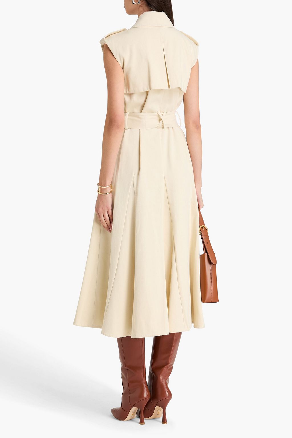 TEMPERLEY LONDON فيست "خافيير" من التويل المصنوع من مزيج الصوف والقطن مزود بحزام