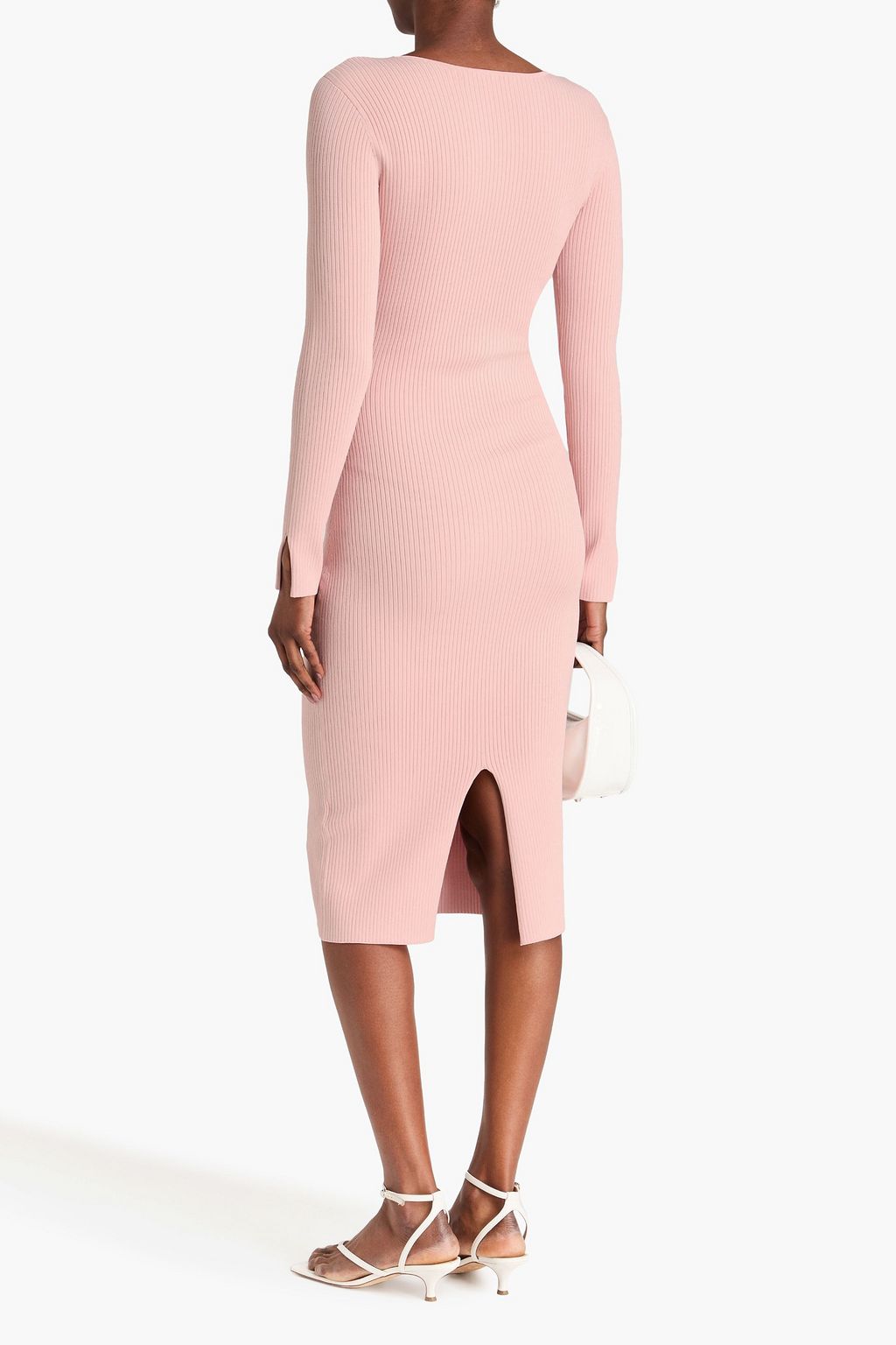 SIMKHAI Ribbed-knit midi dress