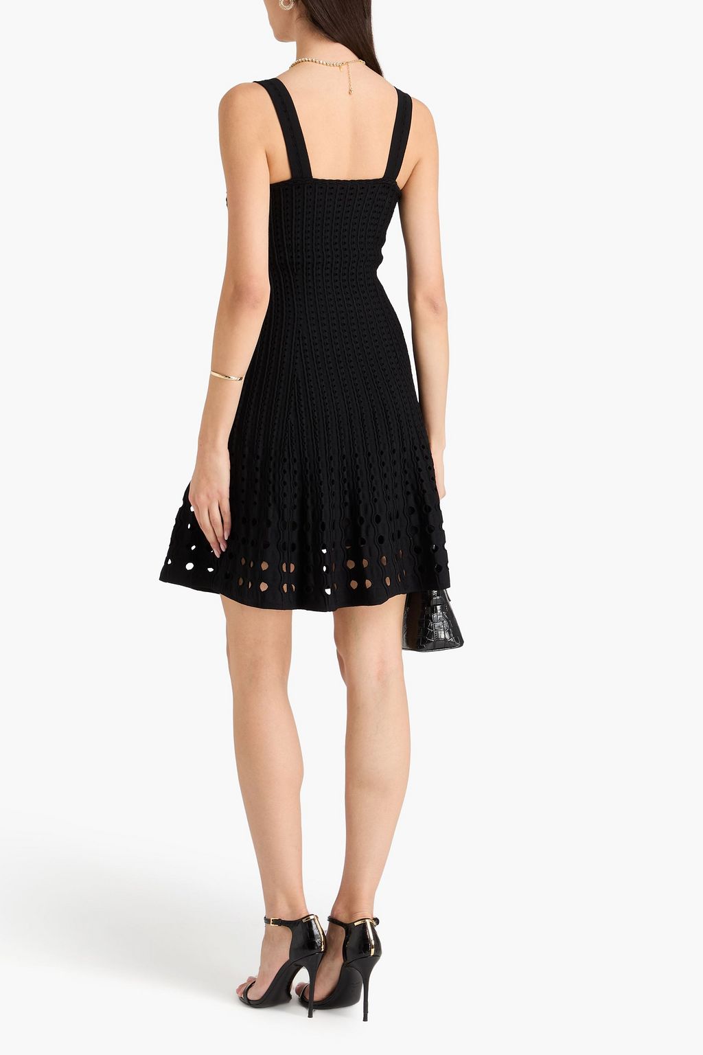 SIMKHAI Laser-cut stretch-knit mini dress