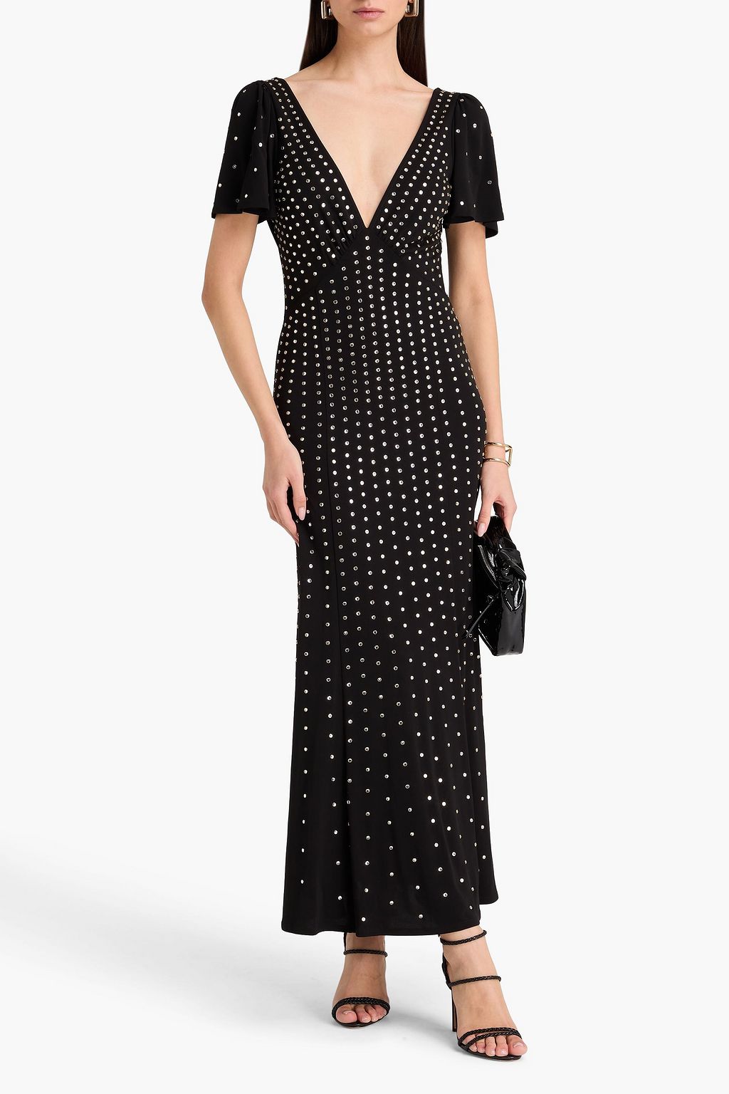 TEMPERLEY LONDON Comet crystal-embellished crepe maxi dress