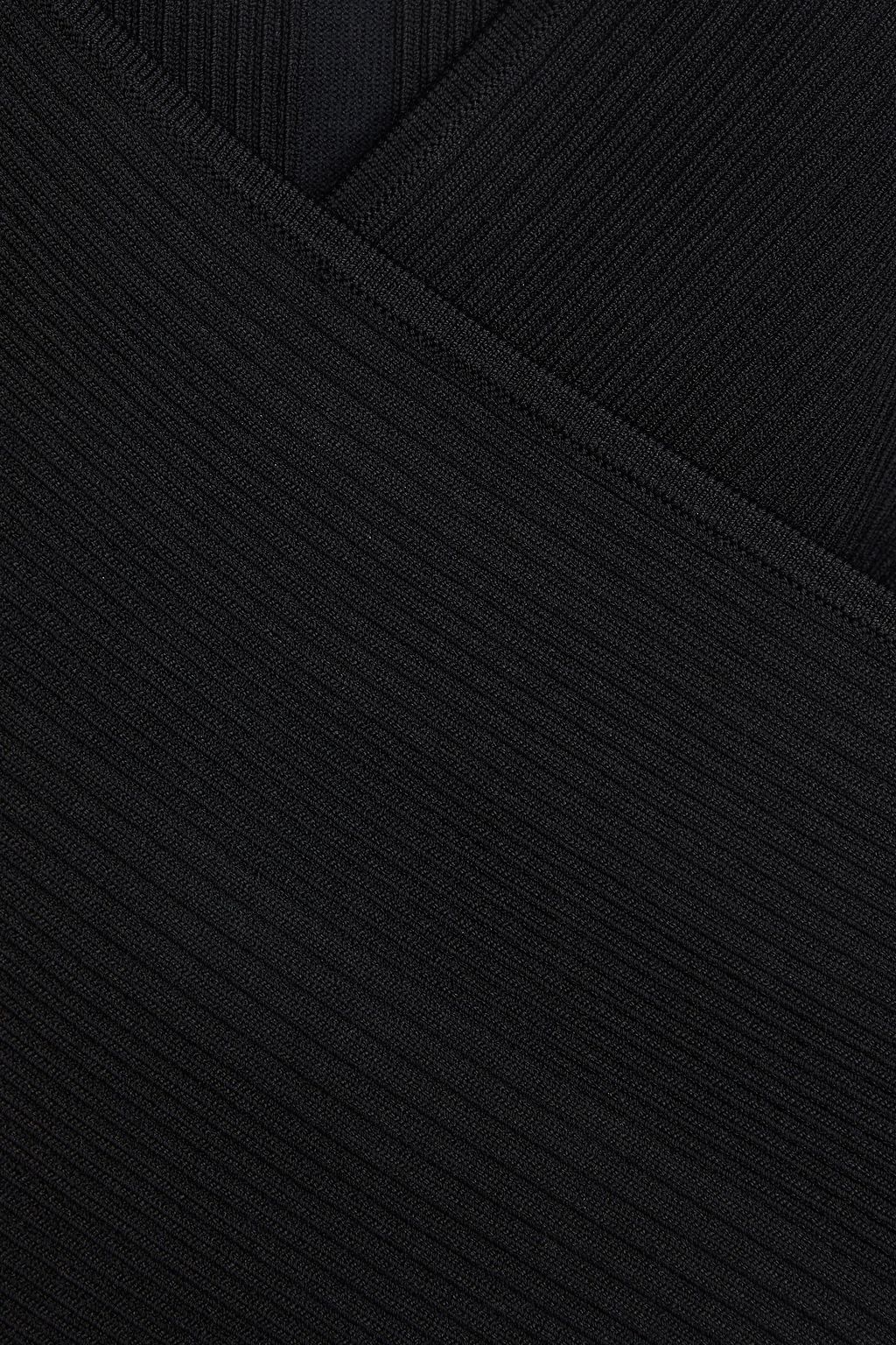 SIMKHAI 랩 스타일 포인텔 니트 크롭 탱크탑