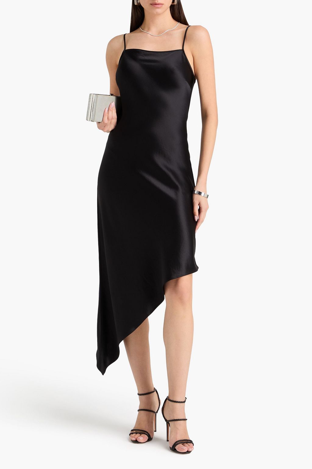BY MALENE BIRGER فستان "ليفيانا" سهل الارتداء من ساتان كريب بقصّة غير متماثلة