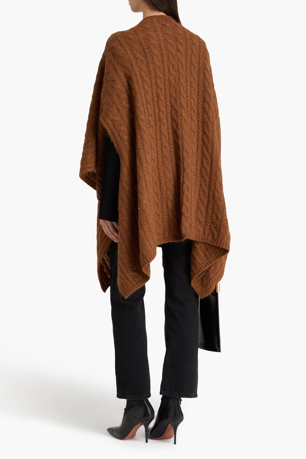 BY MALENE BIRGER ケーブルニット ウール混 ポンチョ