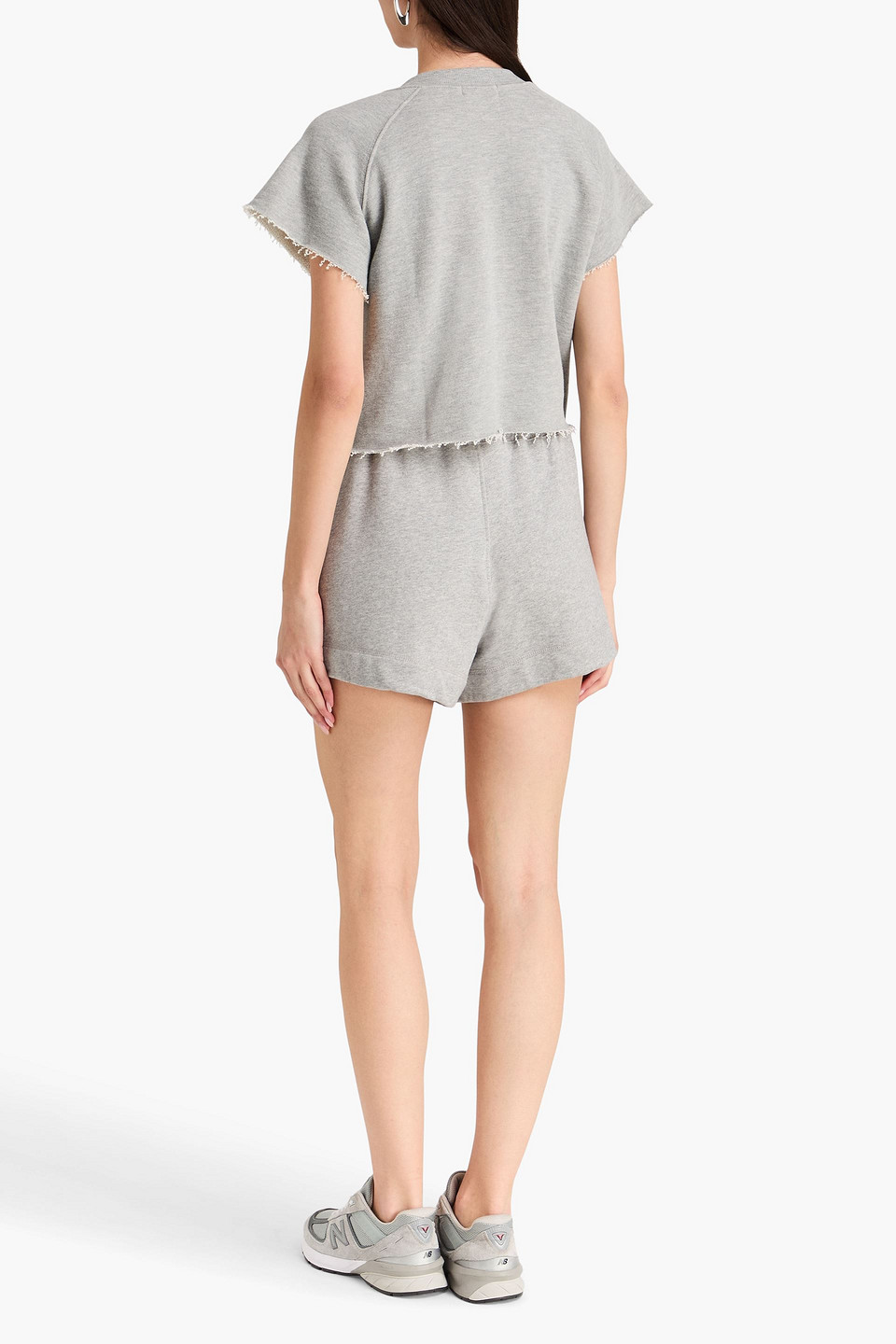  éterne - Cropped Sweatshirt Aus Frottee Aus Einer Baumwoll-modalmischung - Grau - Xs 