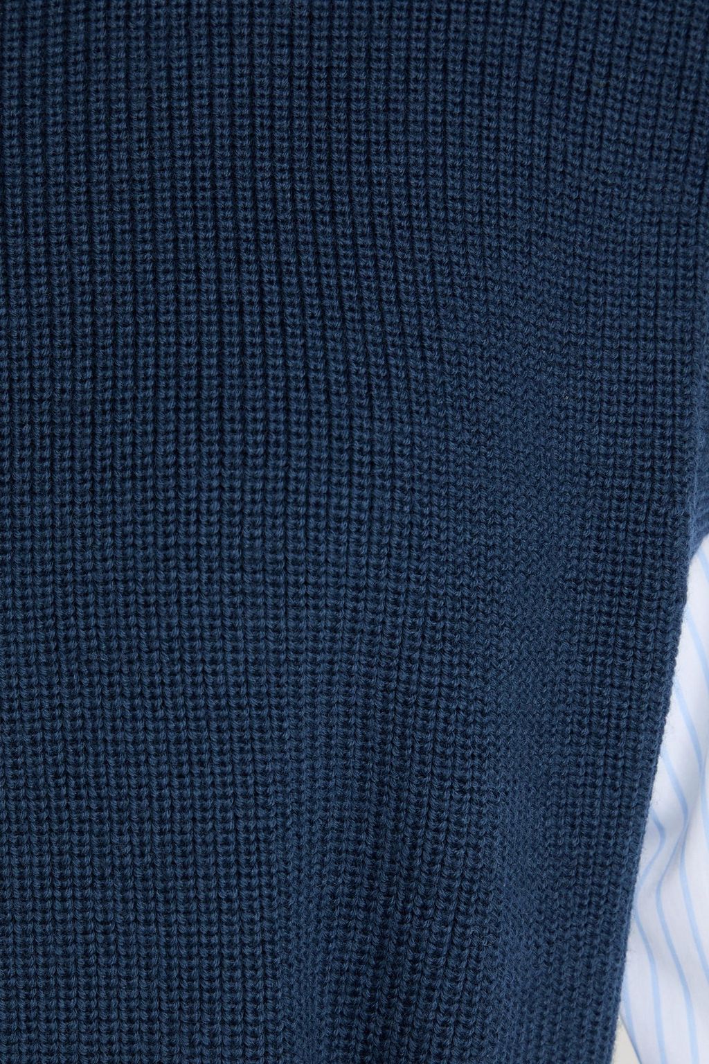 SIMKHAI 레이어드 스트라이프 포플린 울 혼방 미니 드레스