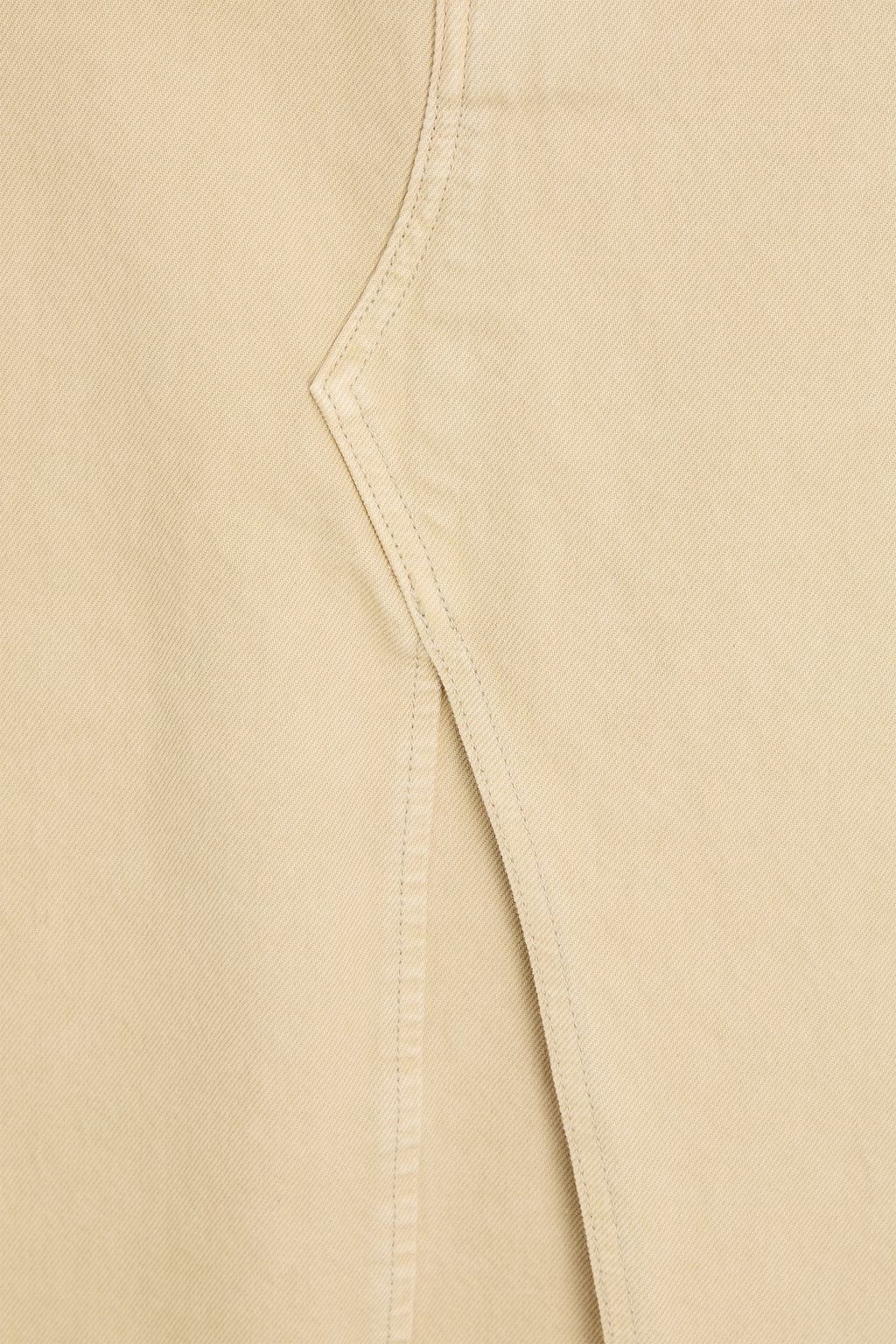 TORY BURCH Frayed denim midi skirt